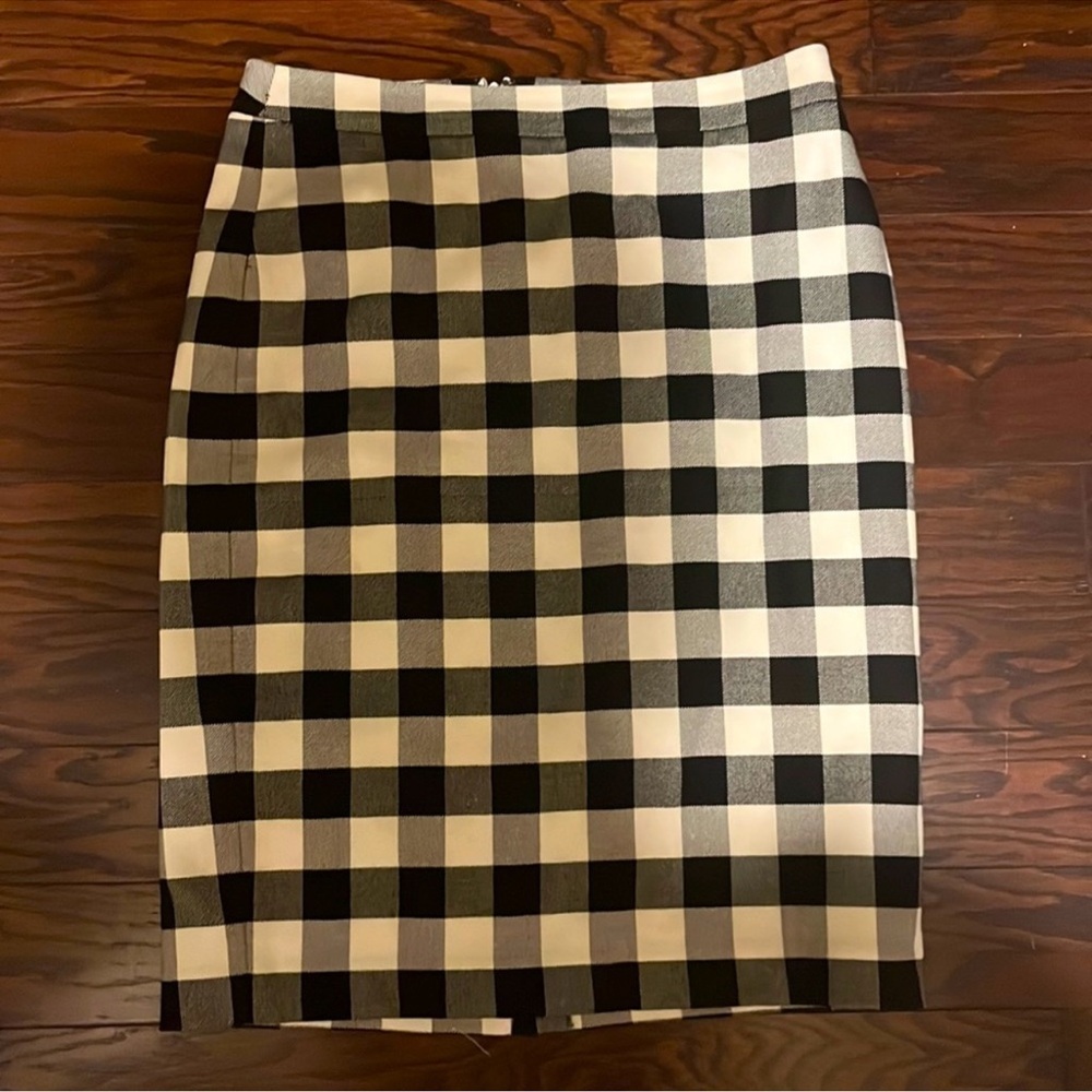 Like New Ann Taylor Gingham Pencil Skirt Size 0P